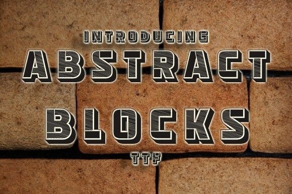 Abstract Blocks: A Bold 3D Typeface for Makers