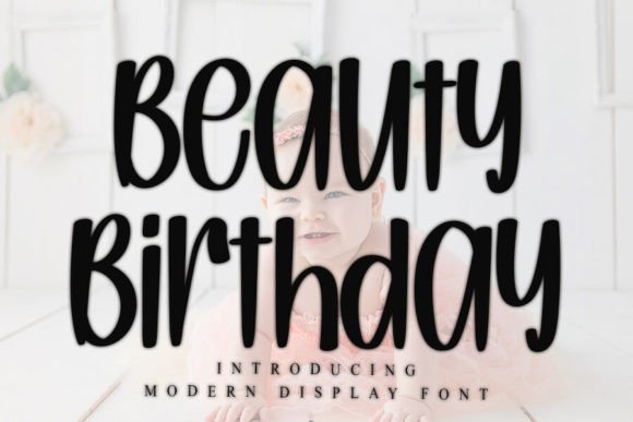 Beauty Birthday Font for Modern Web Design