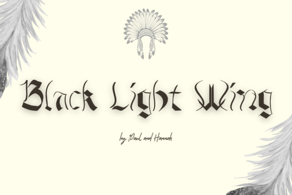 Black Light Wing Typeface Review for Designers