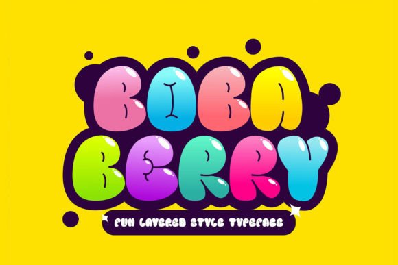 Boba Berry: A Playful 3D Display Typeface