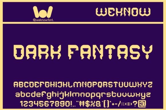 Dark Fantasy Font for Gothic Craft Designs