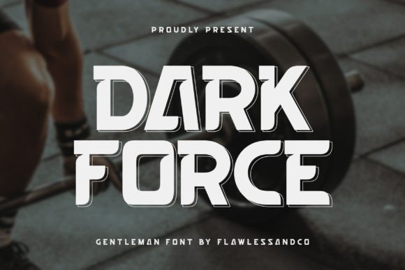 Dark Force: A Bold Racing Display Font for Makers