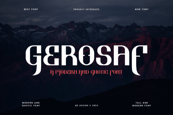 Gerosaf: A Bold Modern Gothic Typeface for Branding