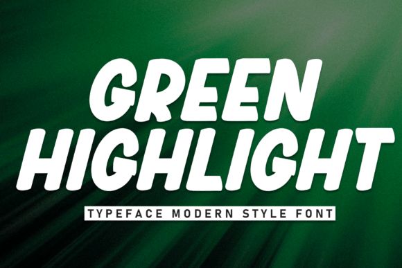 Green Highlight: A Bold Display Typeface for Modern Editorial Design