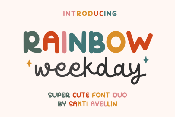 Rainbow Weekday Duo: A Handwritten Typeface for Crafters
