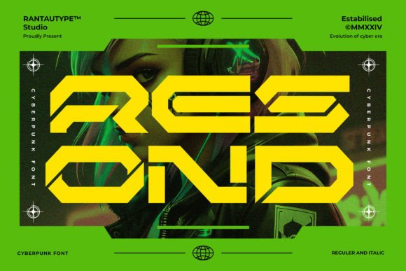 Resond: A Futuristic Display Font for Bold Editorial Design