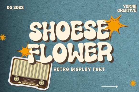 Shoese Flower: A Bold 90s Typeface for Retro Brands