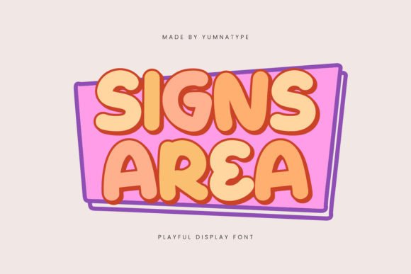 Signs Area: A Bold Display Font for Impactful Design