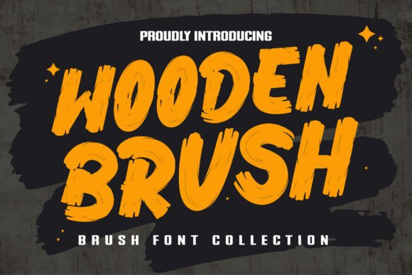 Wooden Brush: A Modern Display Font for Editorial Design