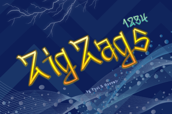 Zigzags 1234: A Playful Display Font for Makers